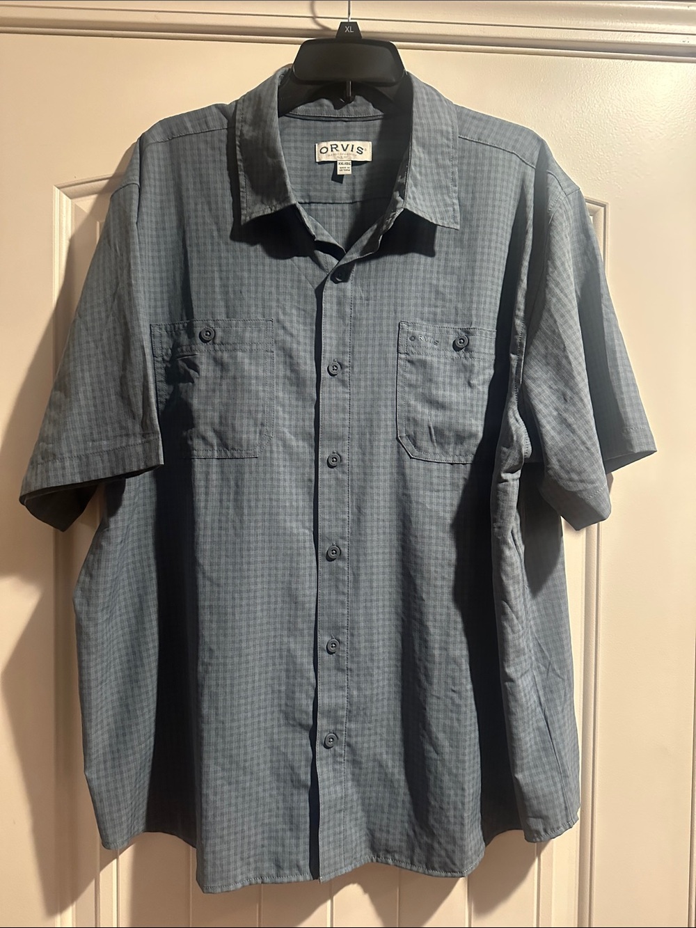 Orvis Men's Short-Sleeve Button-Down Shirt in Slate Blue